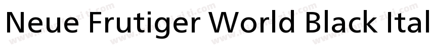 Neue Frutiger World Black Italic字体转换